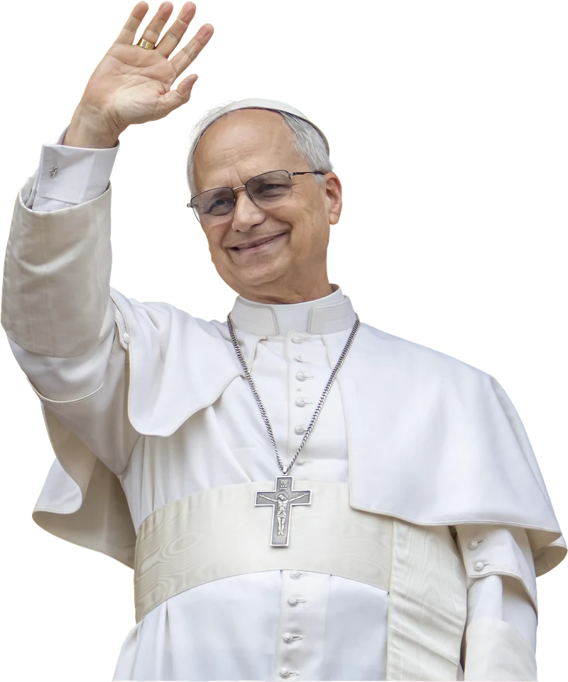 El Papa León XIV saludando